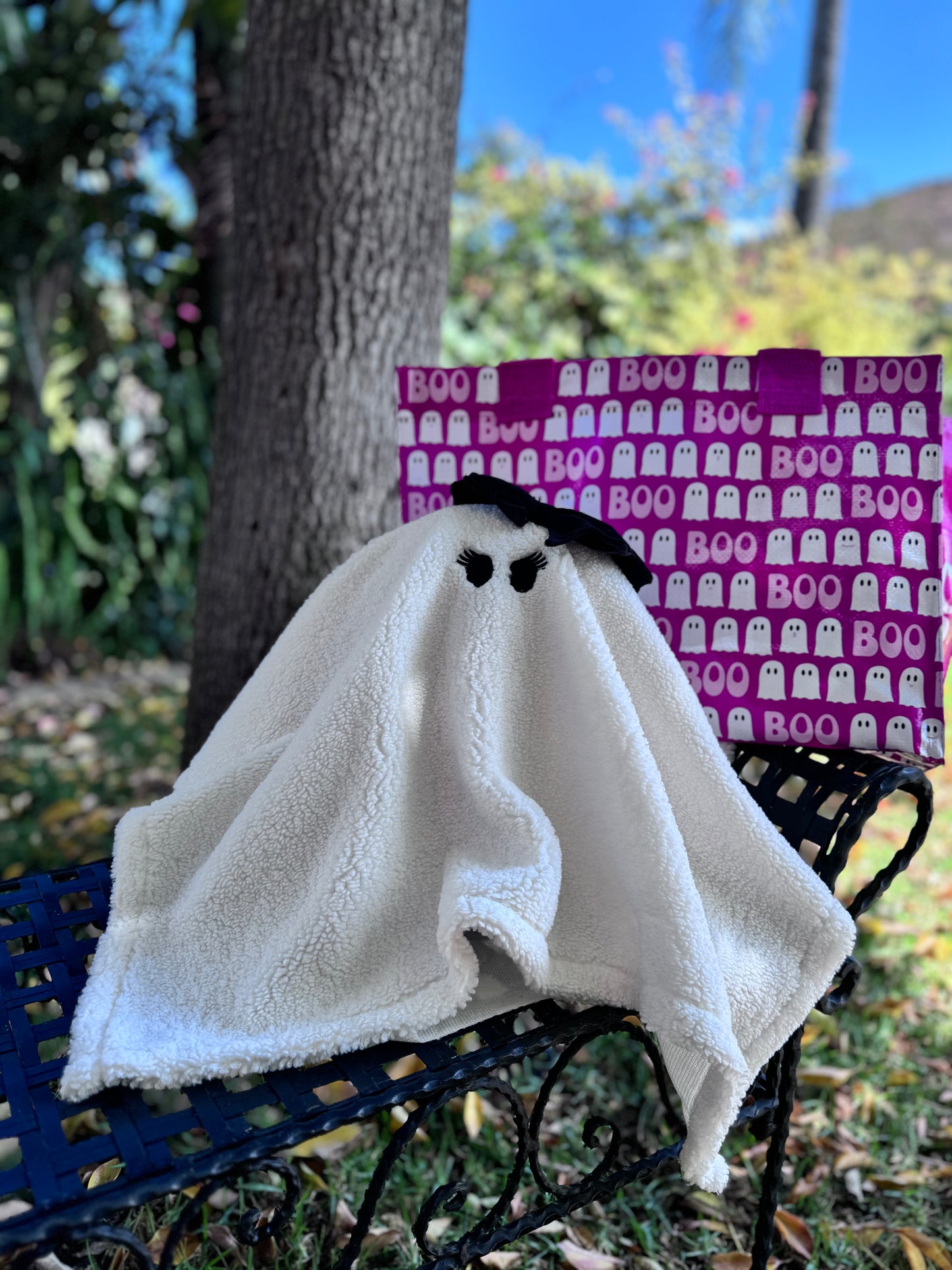 Bella Boo Sherpa Ghost Pillow - Buttercup Lynne Boutique