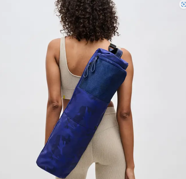 Blue Camo Print Yoga Mat Bag - Buttercup Lynne Boutique