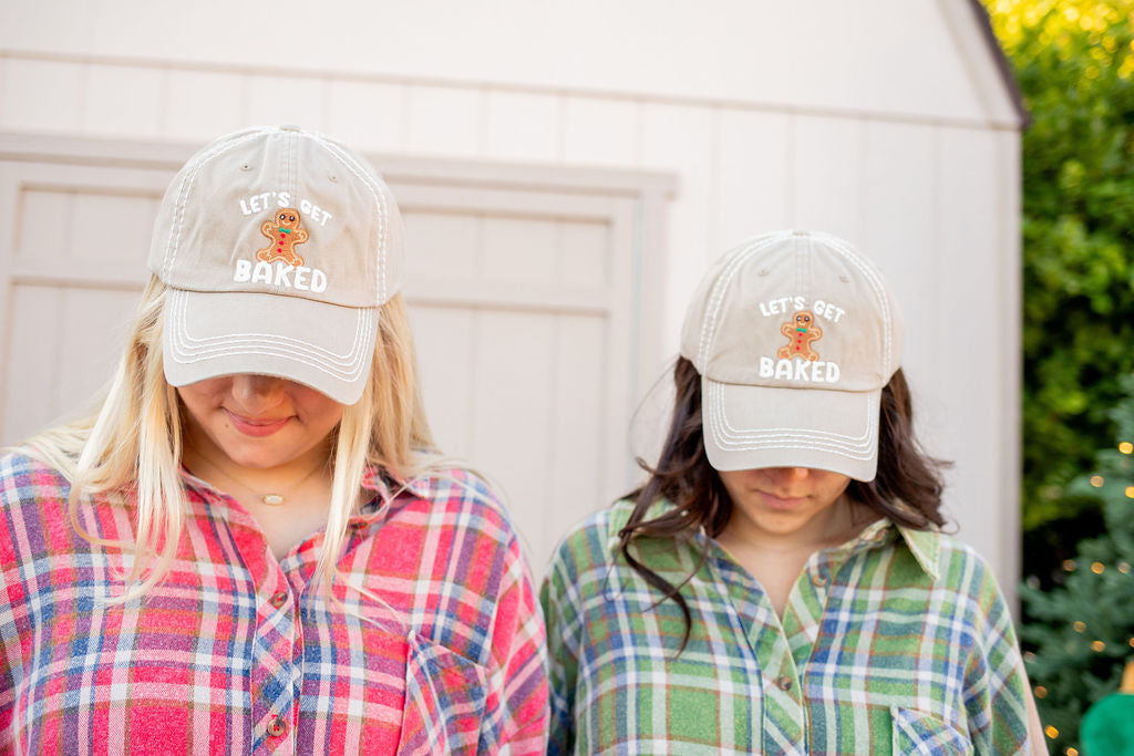 Gingerbread Baseball Cap - Let's Get Baked - Buttercup Lynne Boutique