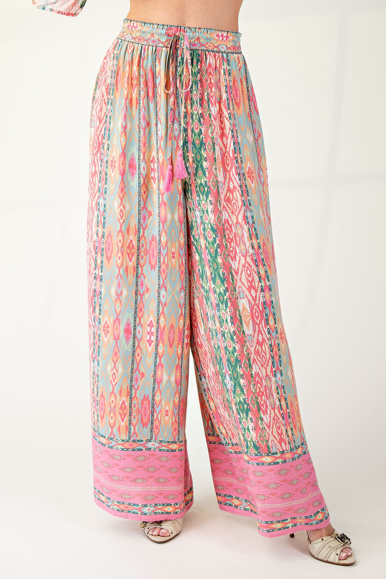 Standing Out Rayon Challis Palazzo Pants - Buttercup Lynne Boutique