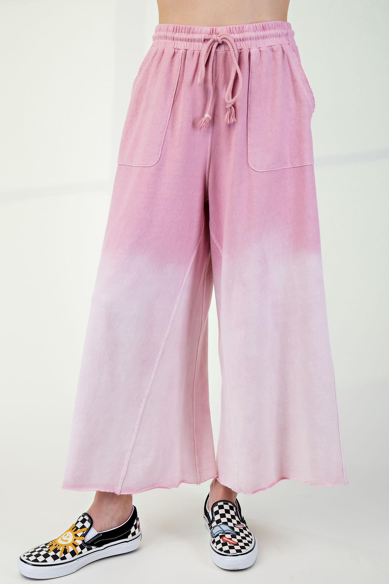 There for You Deep Dye Terry Knit Palazzo Pants - Buttercup Lynne Boutique