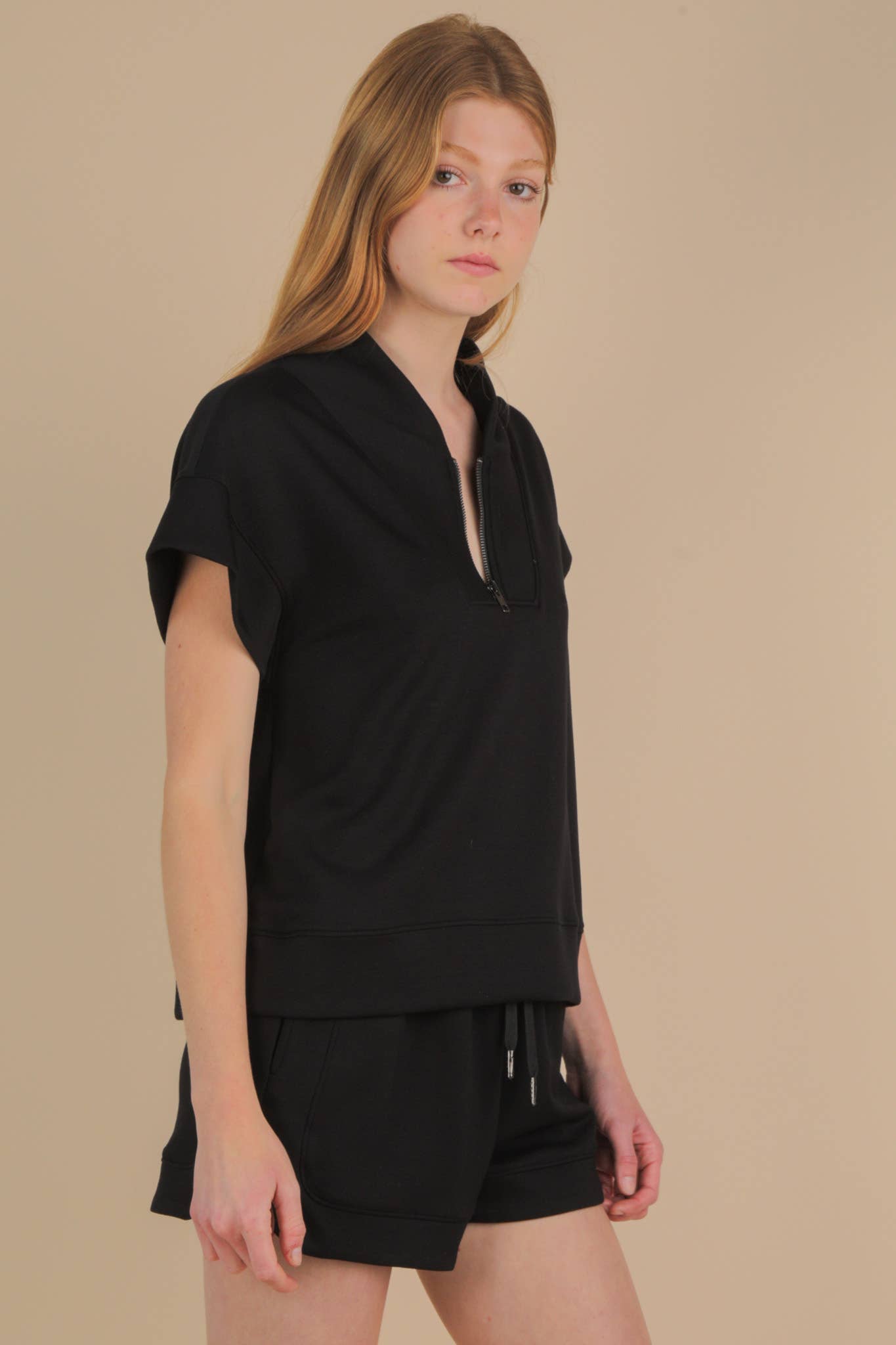 NT12155SET-Comfy Solid Knit Top & Shorts Set - Buttercup Lynne Boutique