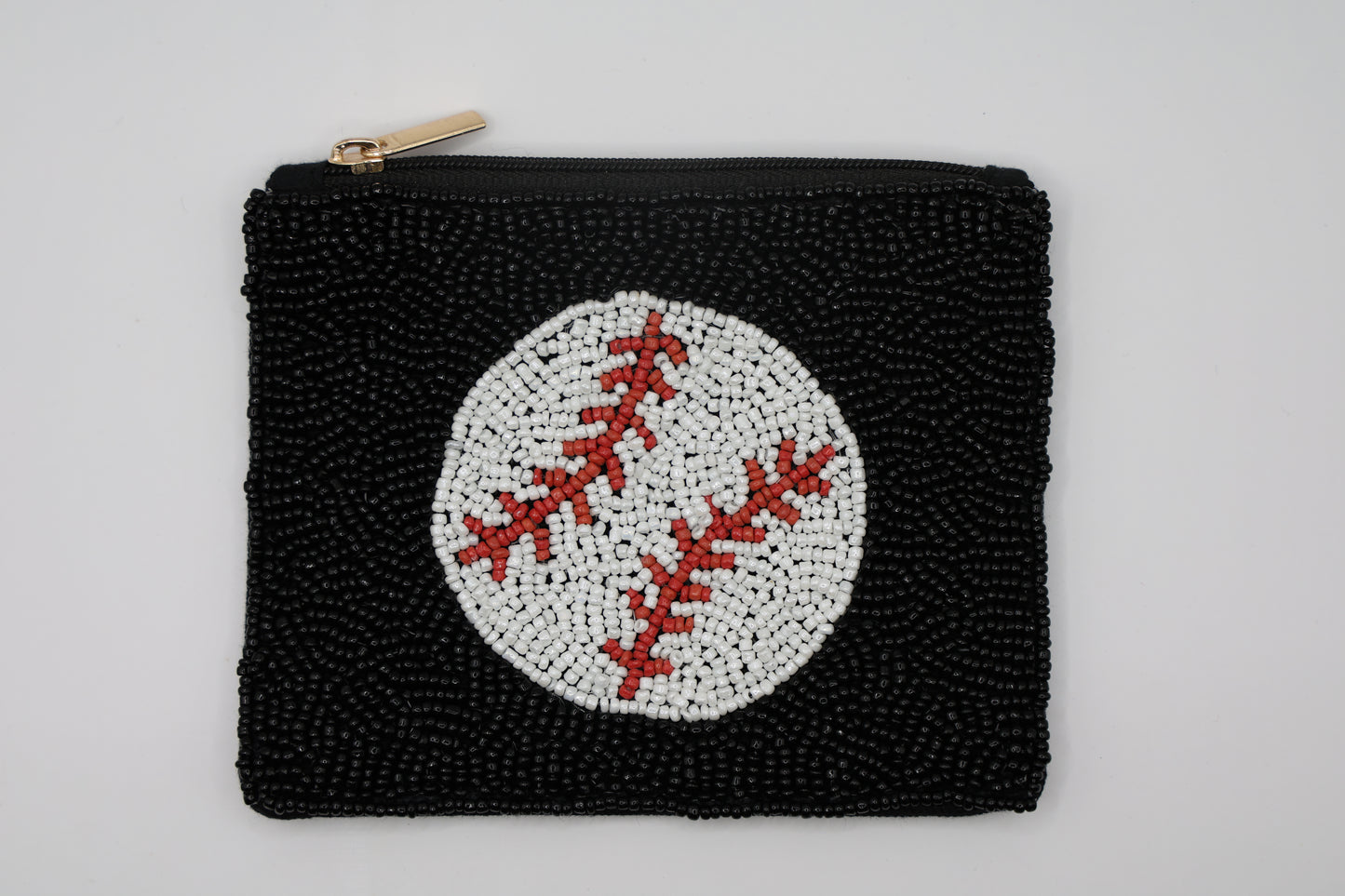 Baseball Beaded Coin Pouch - Buttercup Lynne Boutique