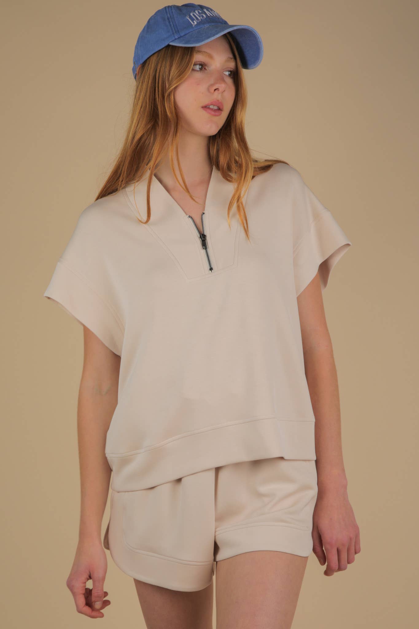 NT12155SET-Comfy Solid Knit Top & Shorts Set - Buttercup Lynne Boutique