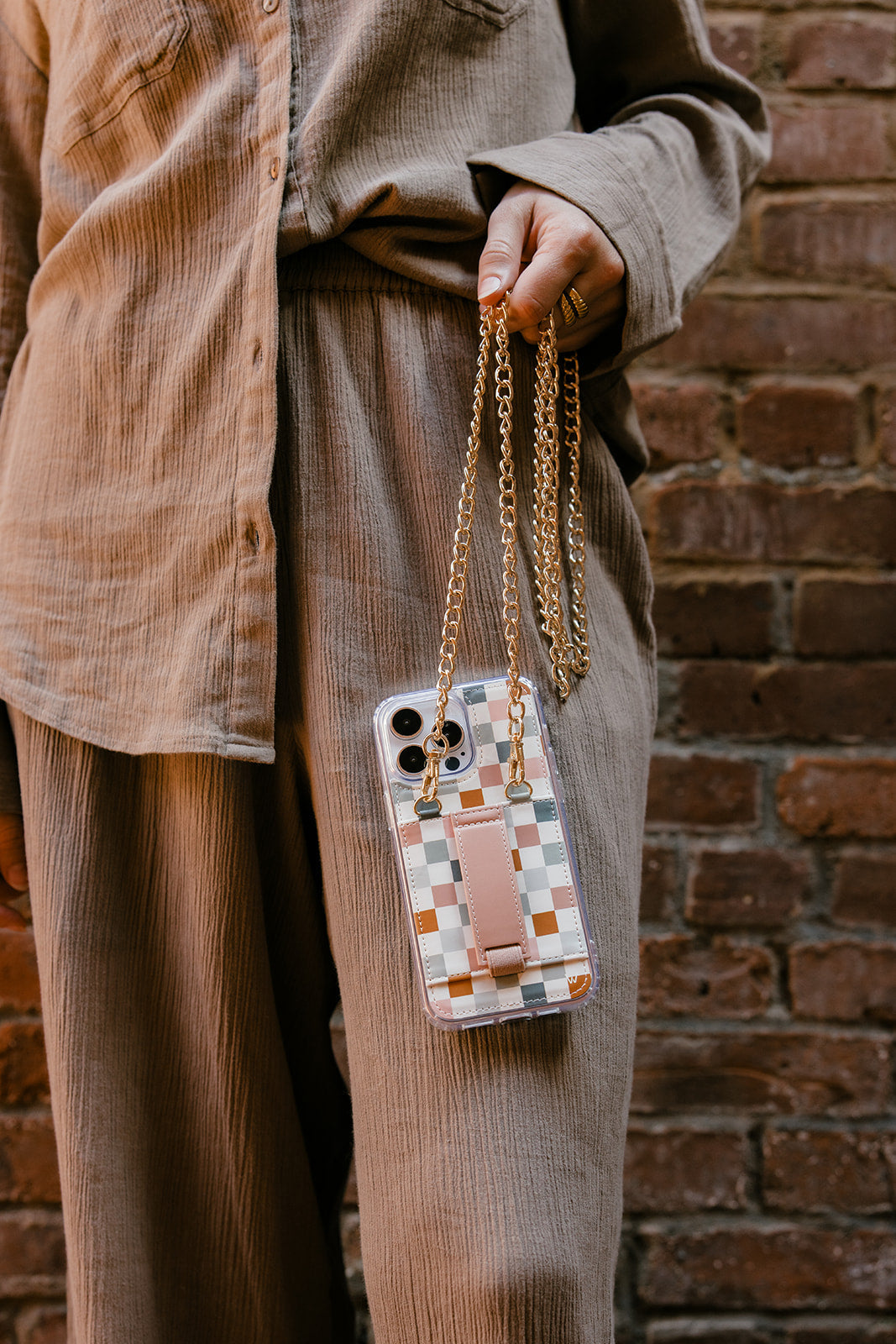 Coastal Check Purse Case - Buttercup Lynne Boutique