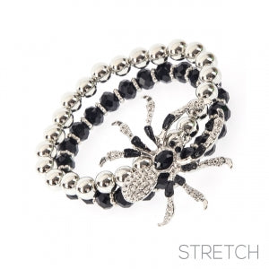 Spider Glass Beaded Bracelet - Buttercup Lynne Boutique