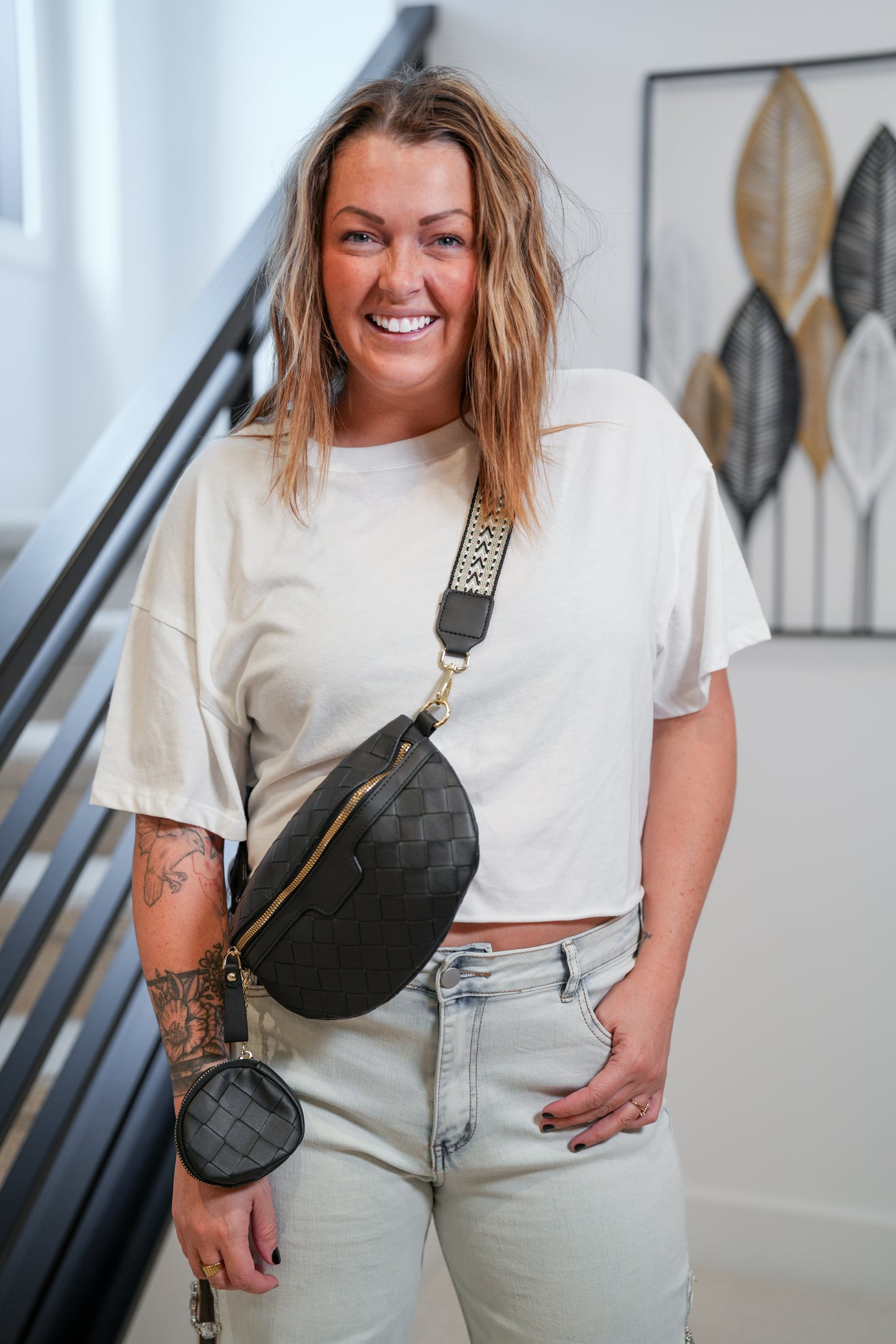 Time To Be Faux Leather Fanny Pack Bag - Buttercup Lynne Boutique
