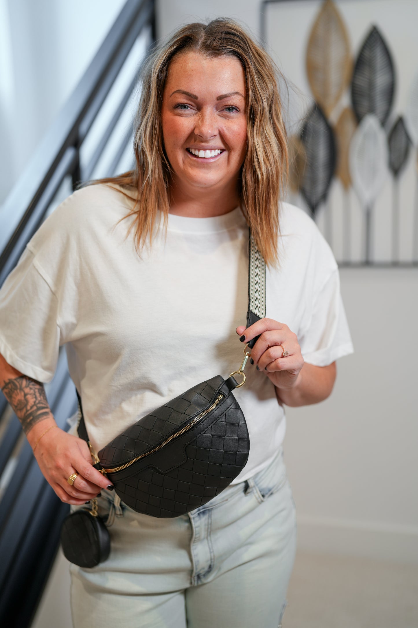 Time To Be Faux Leather Fanny Pack Bag - Buttercup Lynne Boutique