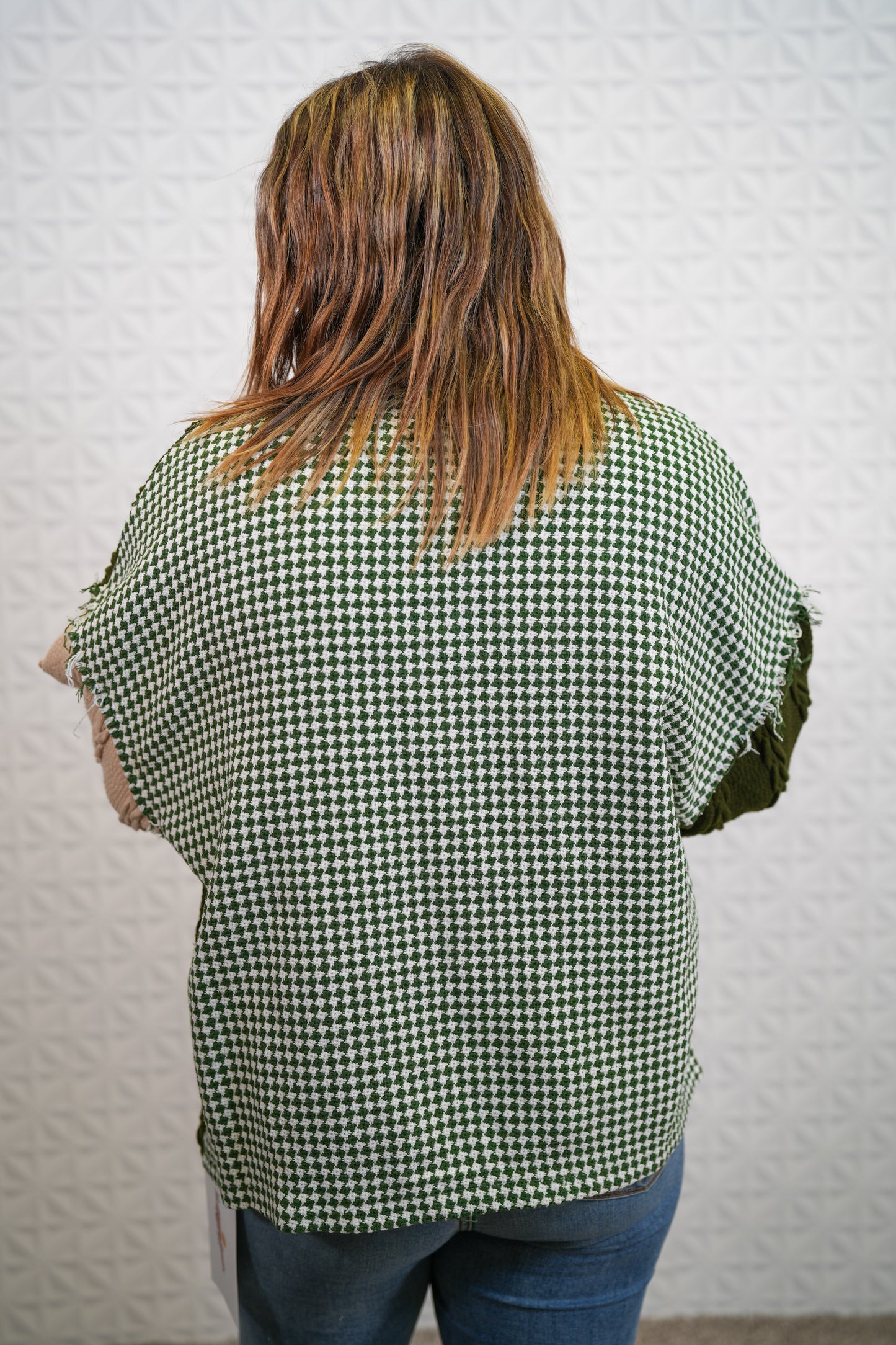 Peace Maker Houndstooth Shacket - Buttercup Lynne Boutique