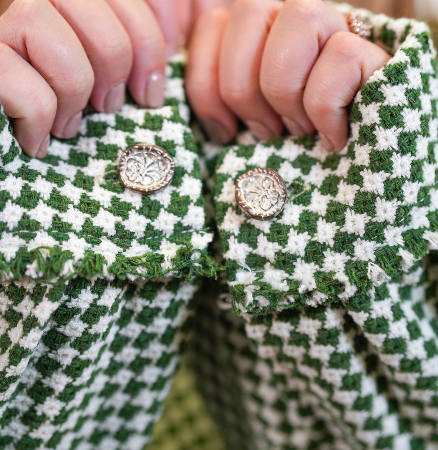 Peace Maker Houndstooth Shacket - Buttercup Lynne Boutique