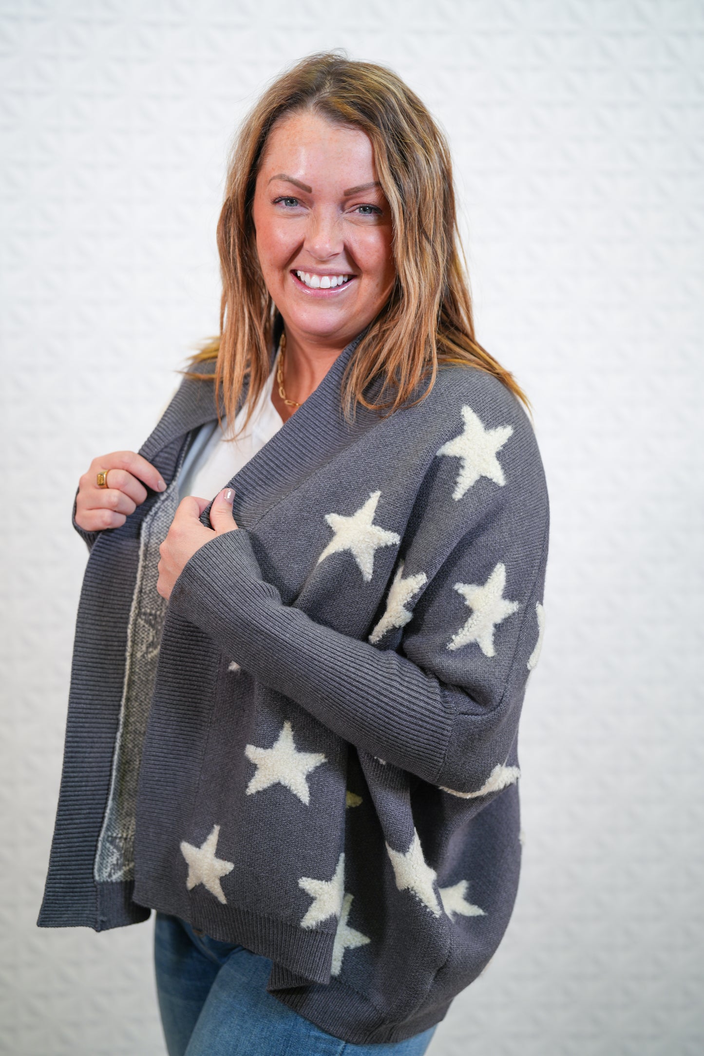 Wish Upon A Star Oversized Draped Cardigan - Buttercup Lynne Boutique