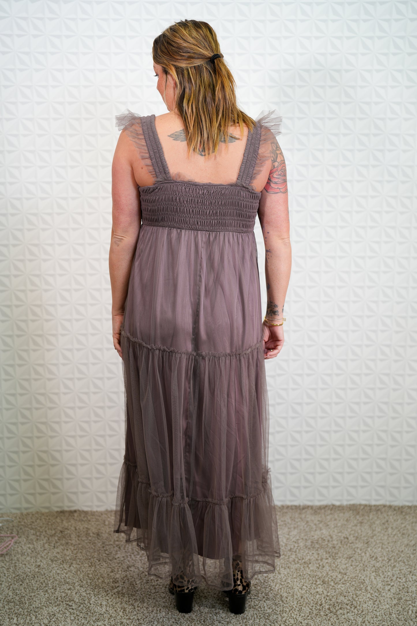 Dreamy Nights Tiered Midi Dress - Buttercup Lynne Boutique