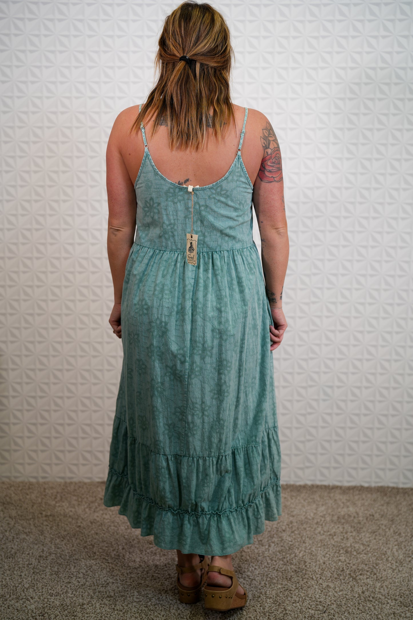 Mineral Washed Cami Dress in Pacific Ocean Hues - Buttercup Lynne Boutique