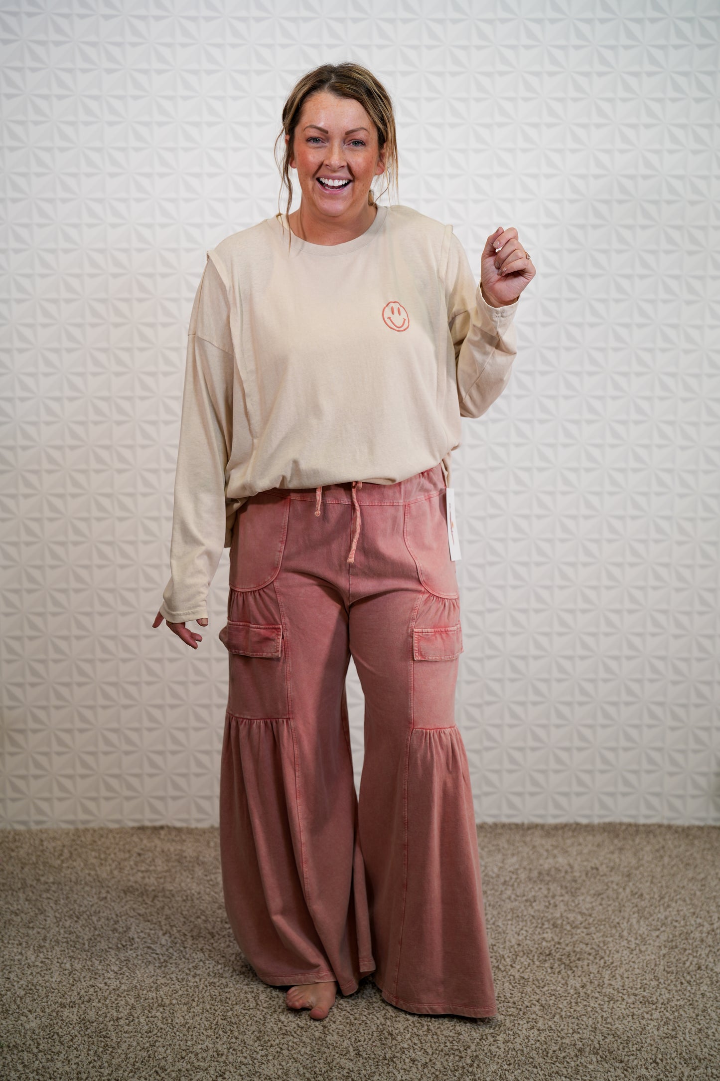 Looking Back Mineral Washed Terry Knit Pants - Buttercup Lynne Boutique