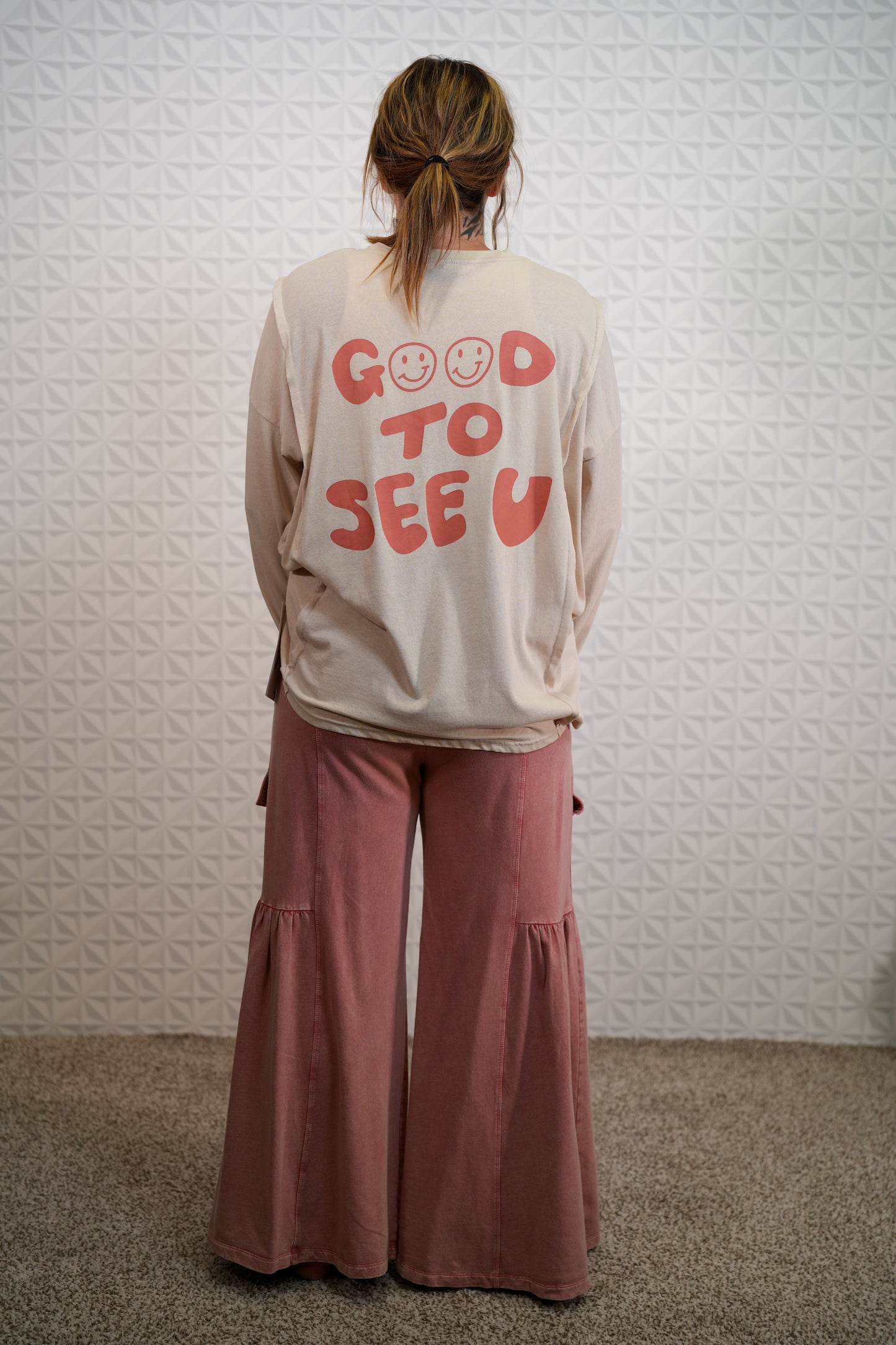 Looking Back Mineral Washed Terry Knit Pants - Buttercup Lynne Boutique