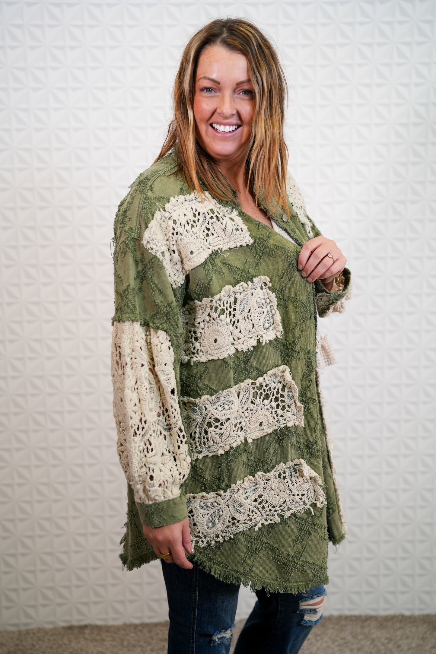 Anything For You Oversized Crochet Shacket - Buttercup Lynne Boutique