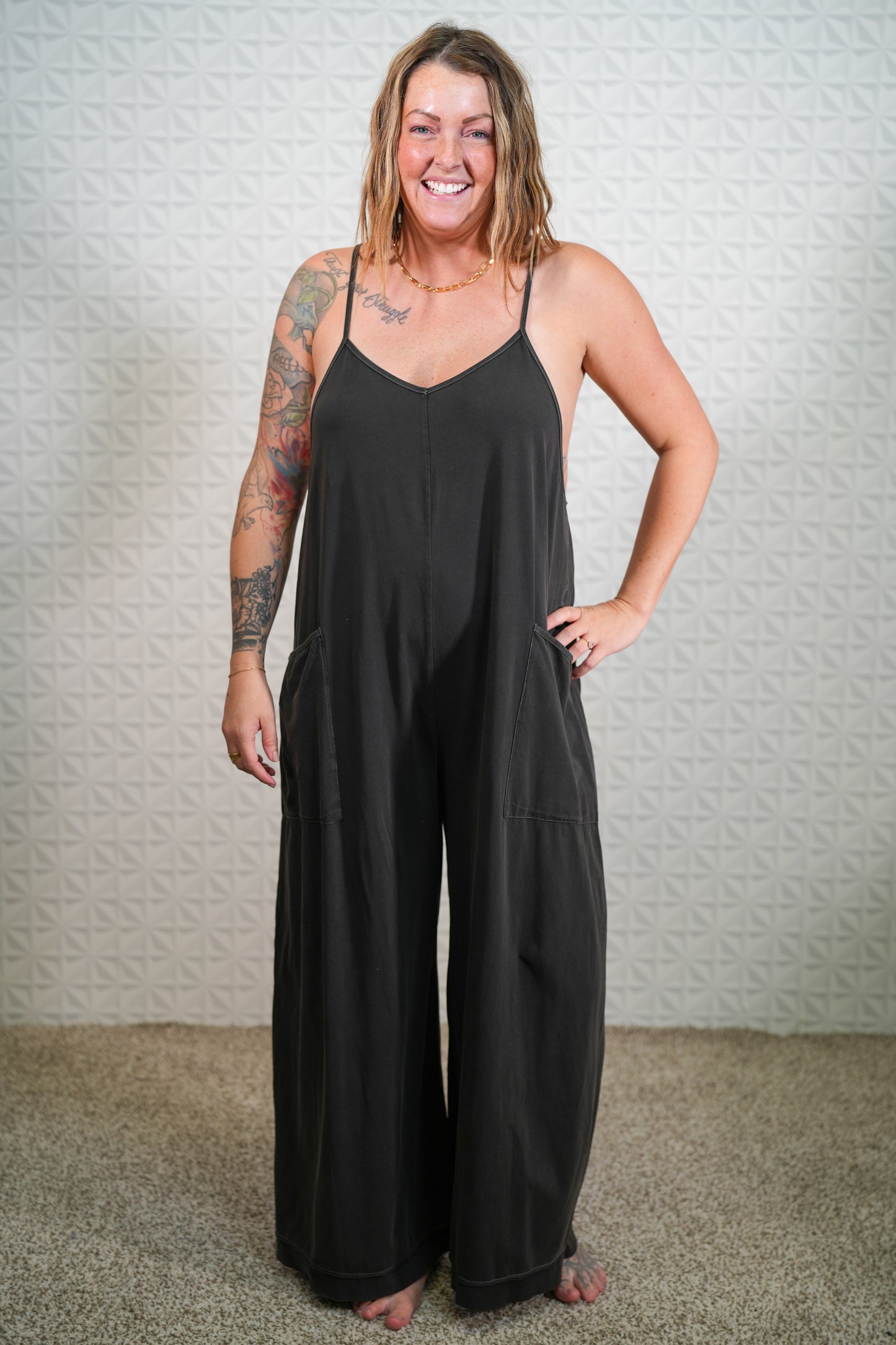 Time Again Wide Leg Jumpsuit - Buttercup Lynne Boutique