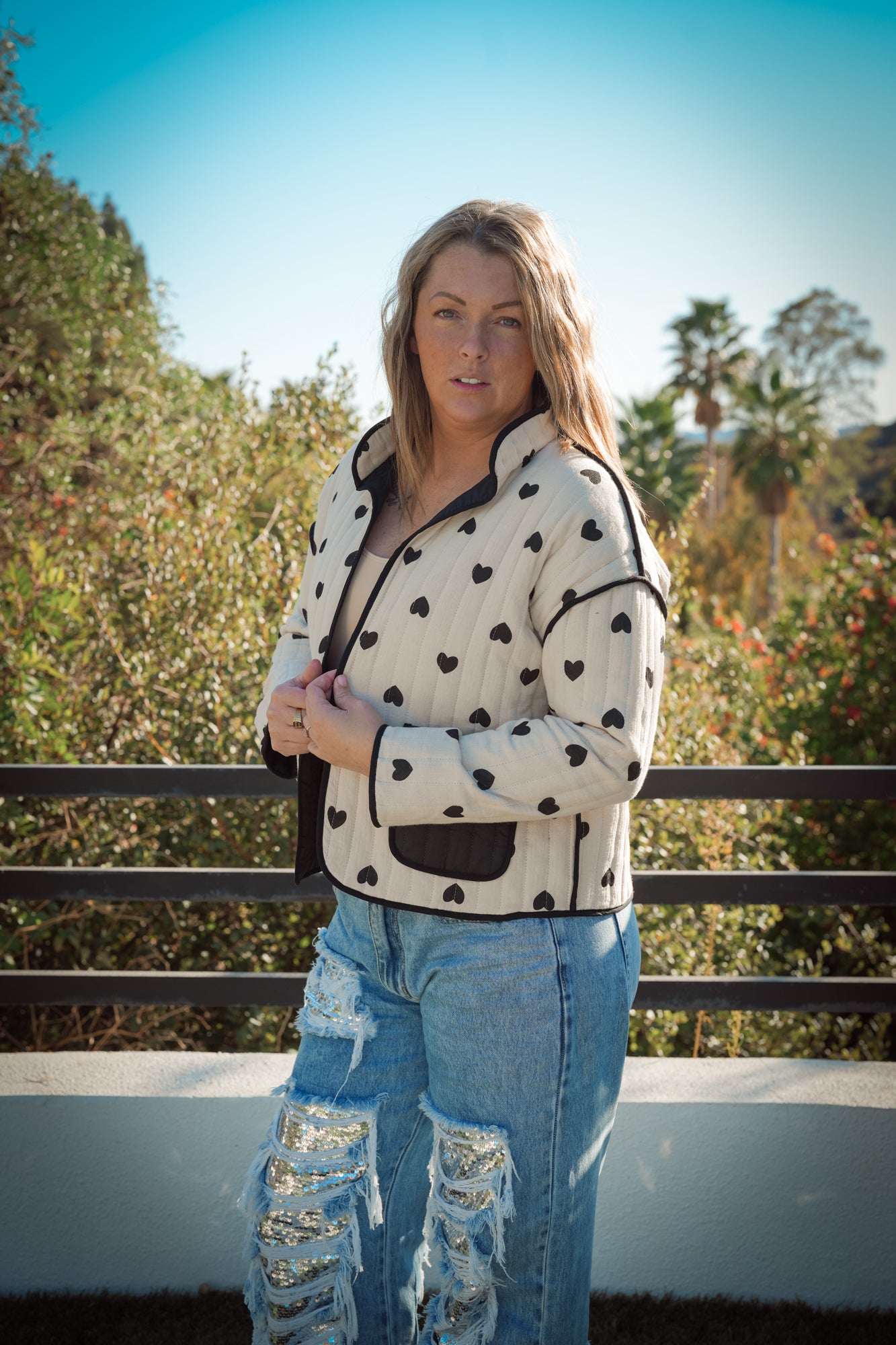 All For Love Open Front Quilted Jacket - Buttercup Lynne Boutique