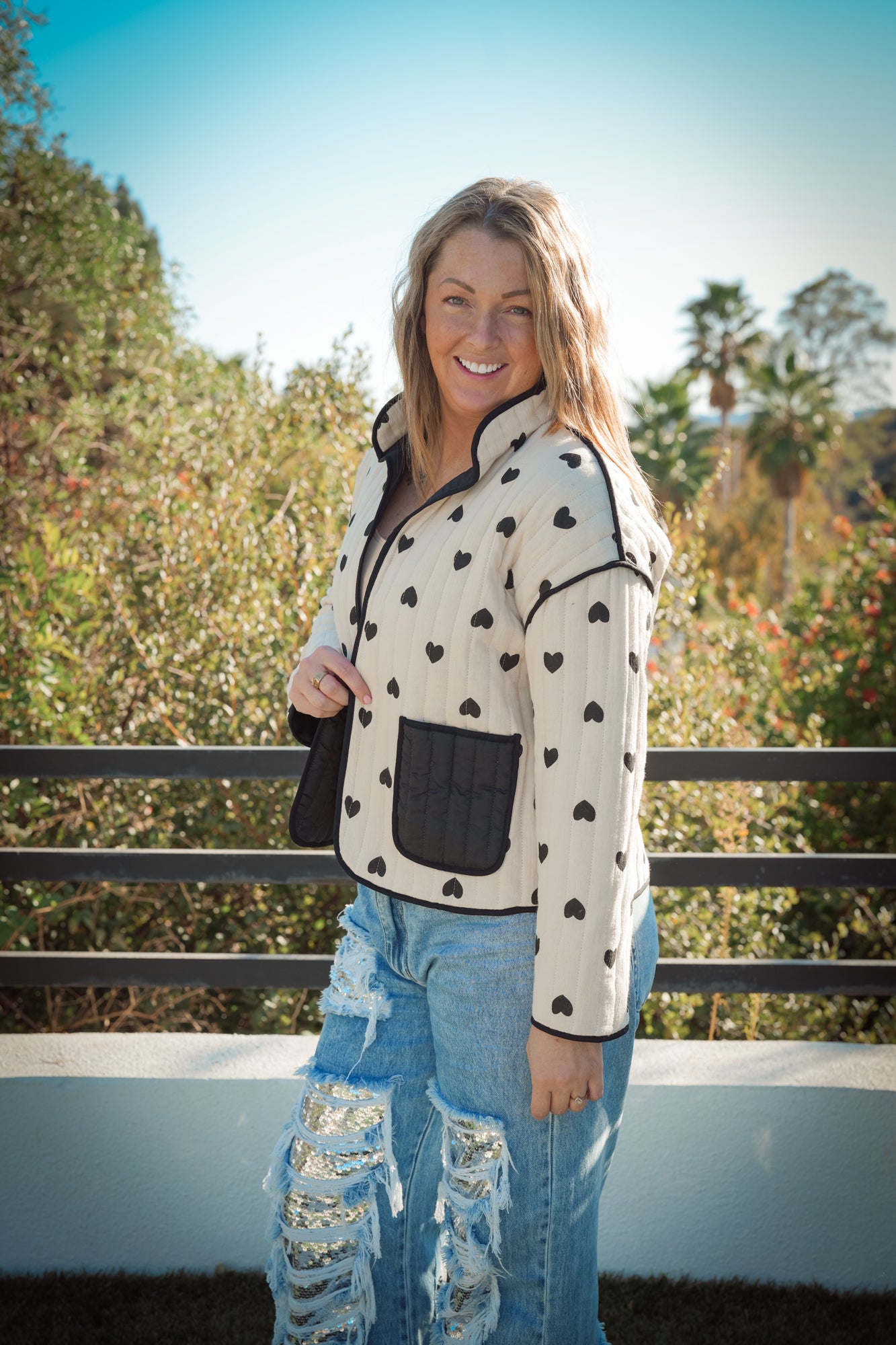 All For Love Open Front Quilted Jacket - Buttercup Lynne Boutique