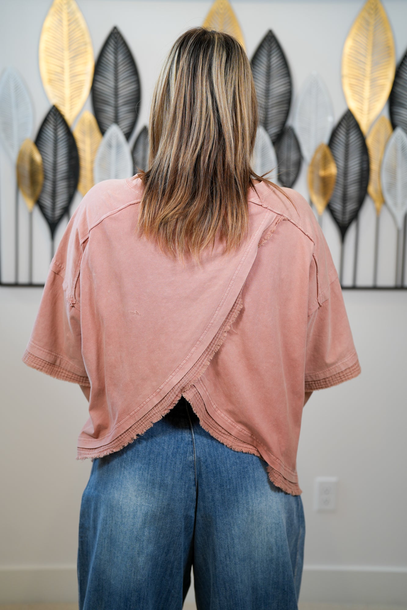 Sweet Like You Bow Mineral Washed Top - Buttercup Lynne Boutique