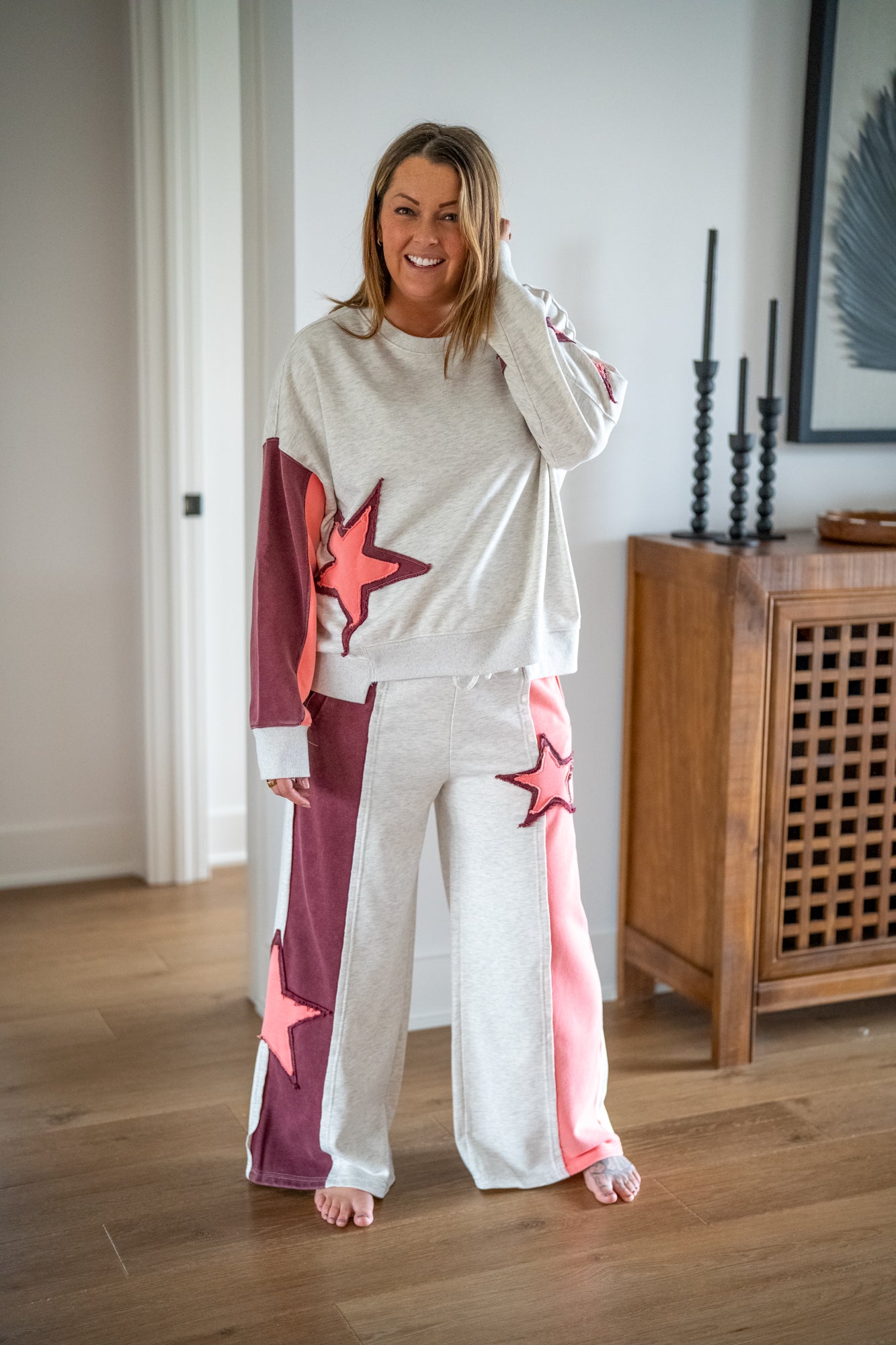 Colorblock Star Lounge Pants – Mineral Washed Magic