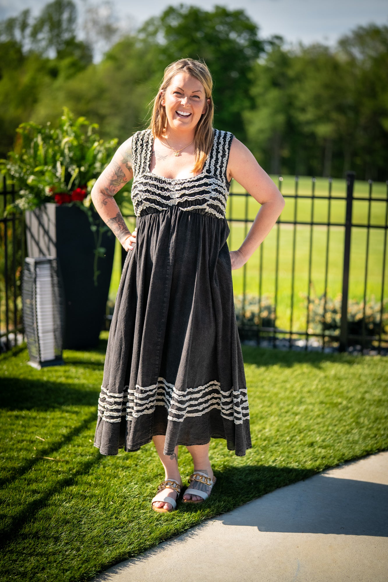 The Sunday Breeze Midi Dress - Buttercup Lynne Boutique