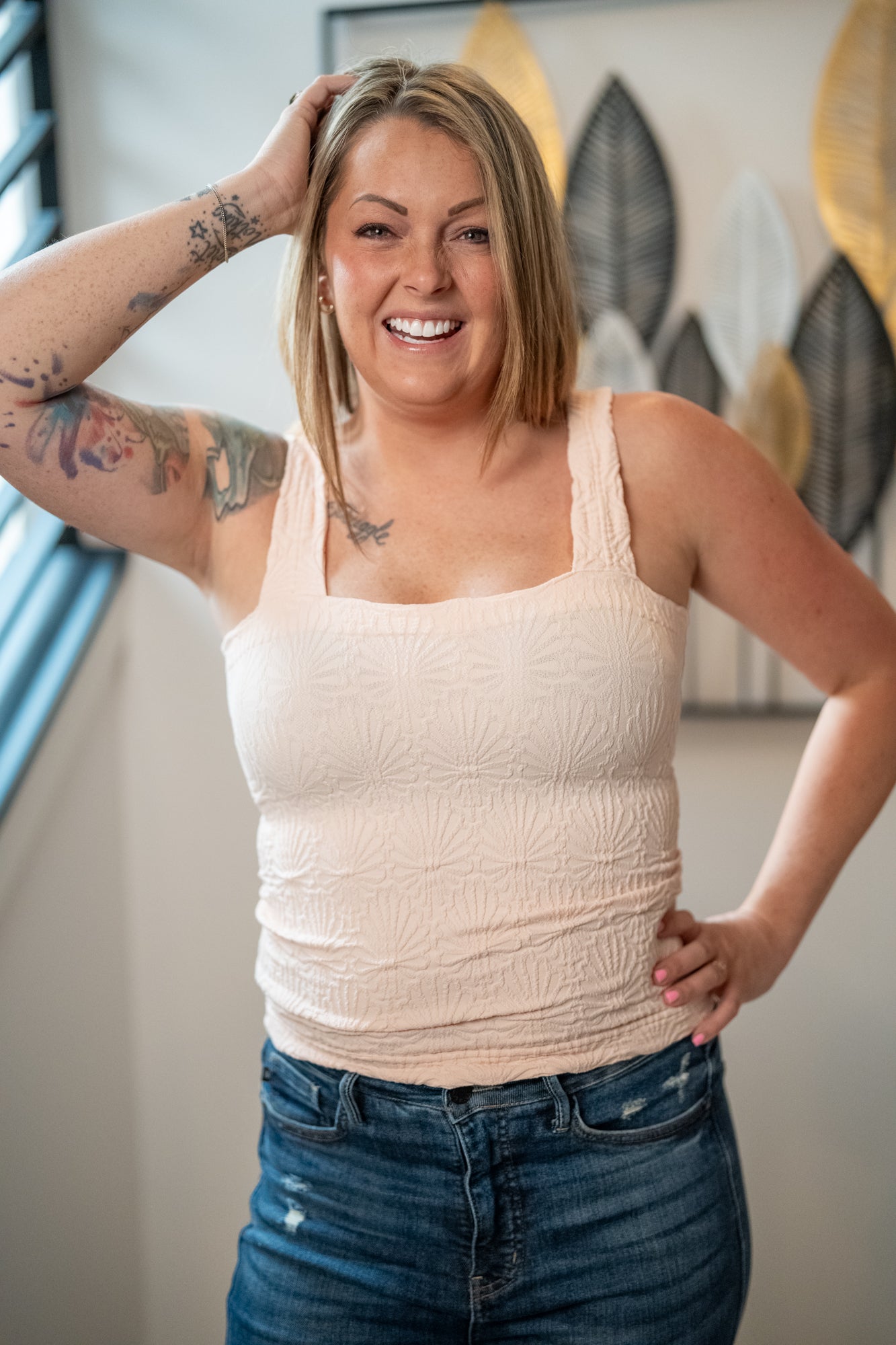 Lace Textured Square Neck Top – Nikibiki USA - Buttercup Lynne Boutique