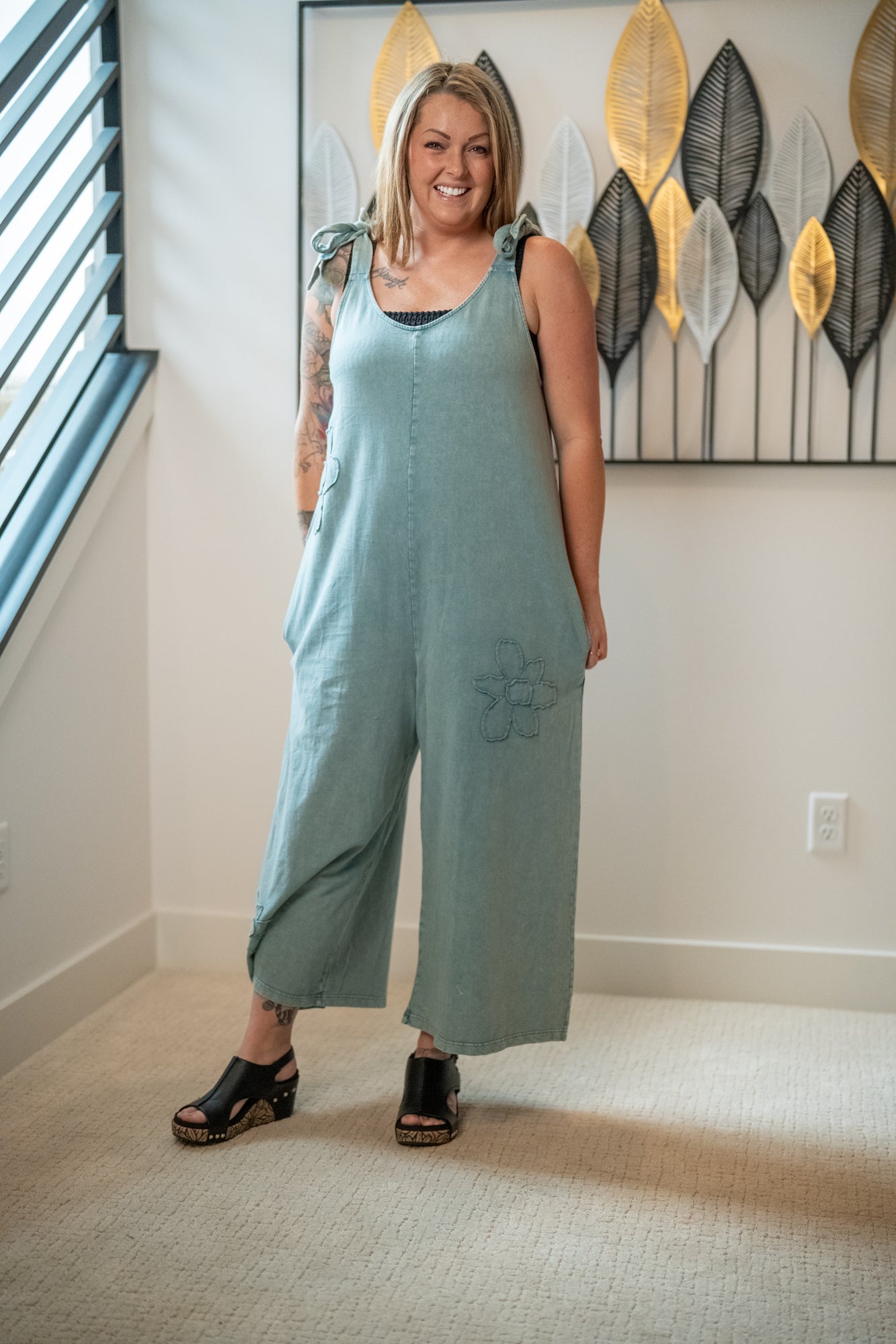 Best Day Ever Flower Patch Jumpsuit - Buttercup Lynne Boutique