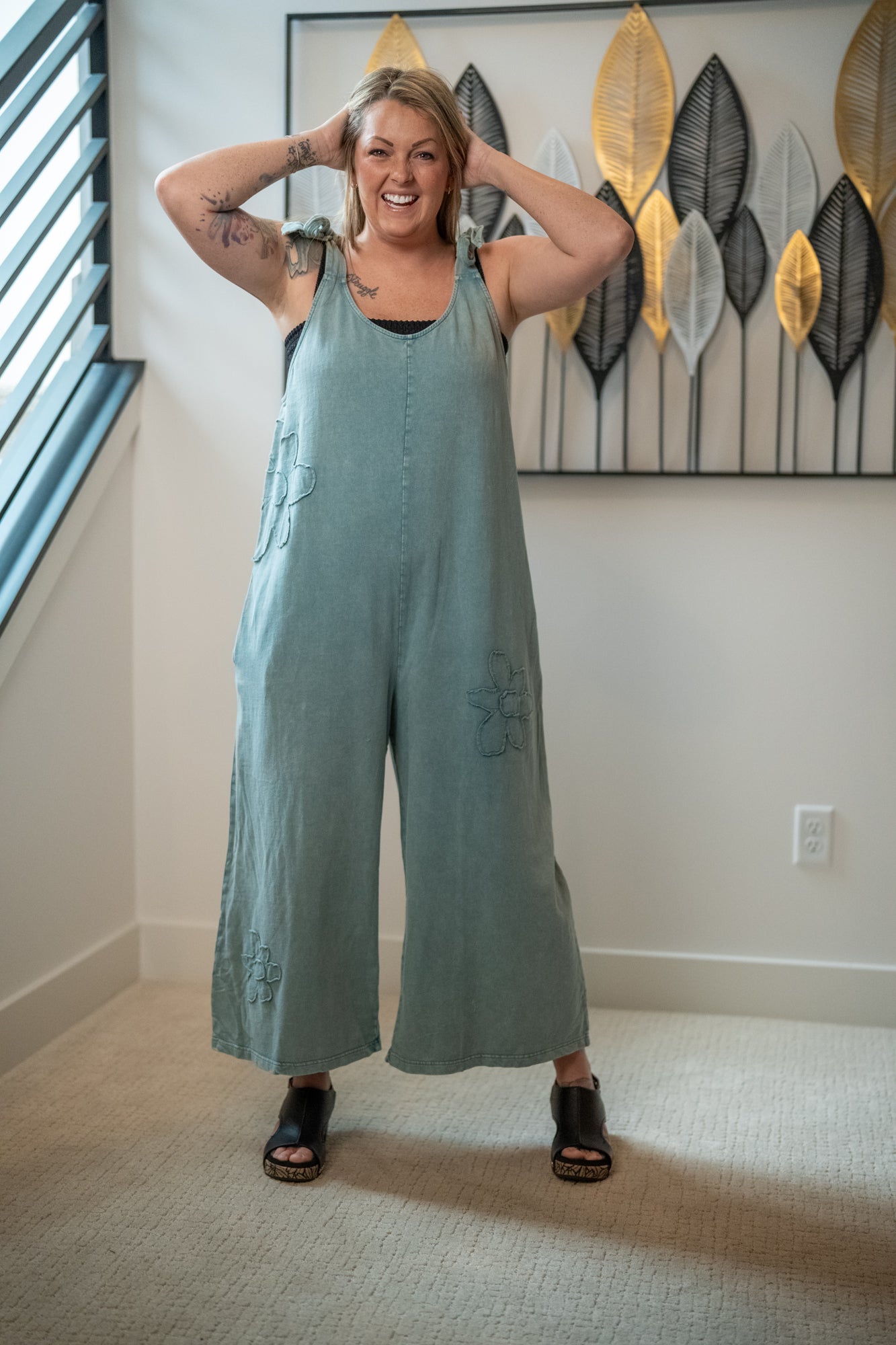 Best Day Ever Flower Patch Jumpsuit - Buttercup Lynne Boutique
