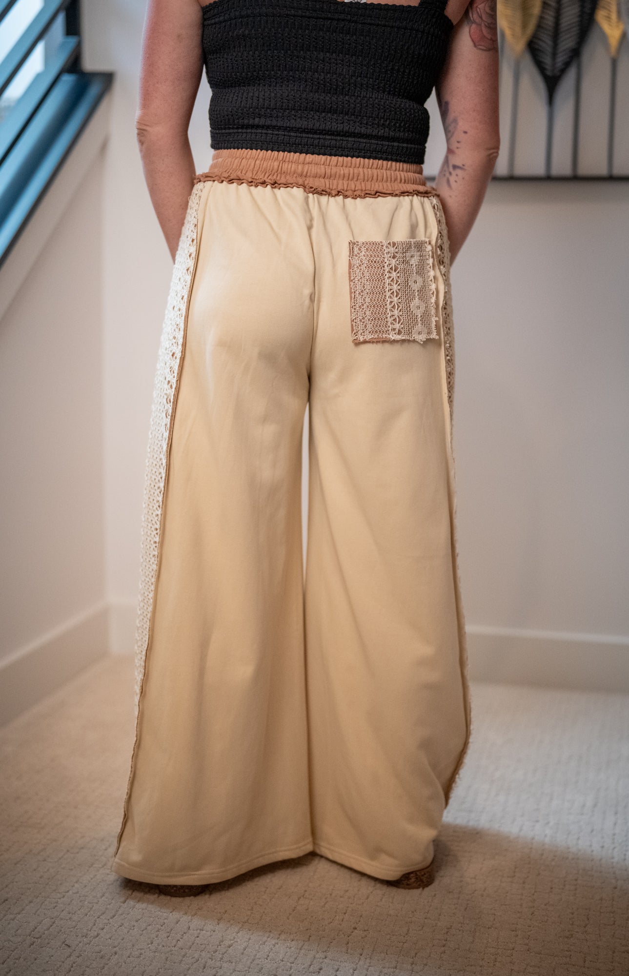 Lace Patchwork Maxi Pants - Buttercup Lynne Boutique