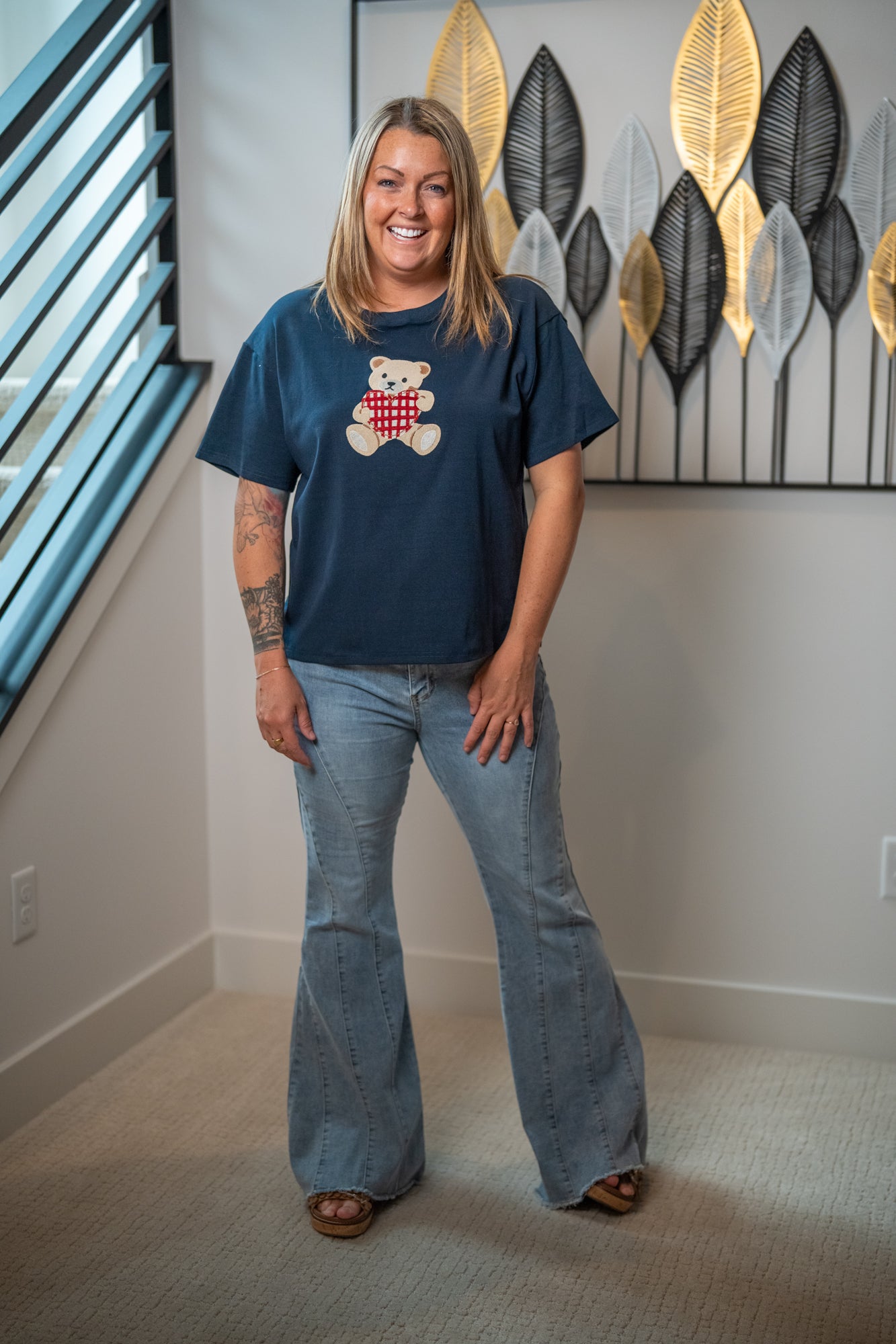 Gilli Teddy Bear Embroidered T-Shirt - Buttercup Lynne Boutique