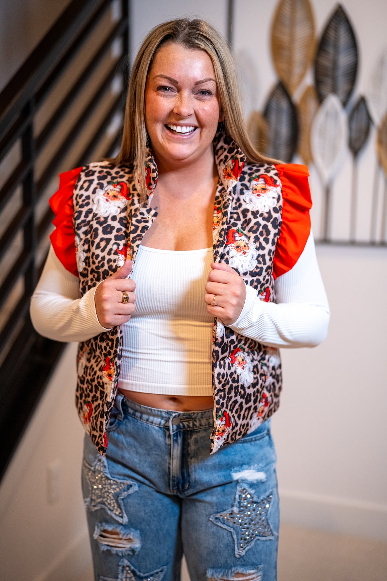Santa Safari Chic Puffer Vest
