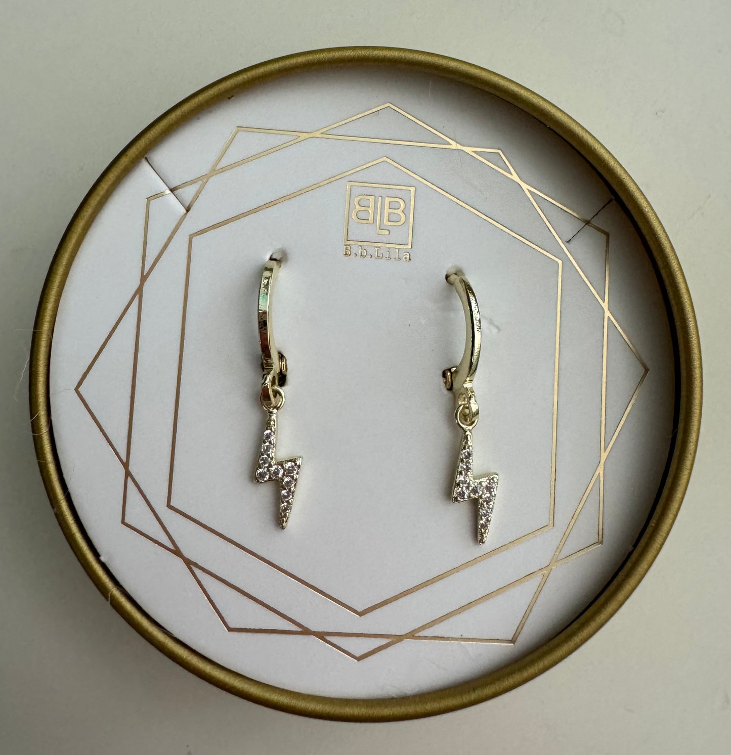 Flash Pave' Gold - Earrings - Huggies - Buttercup Lynne Boutique