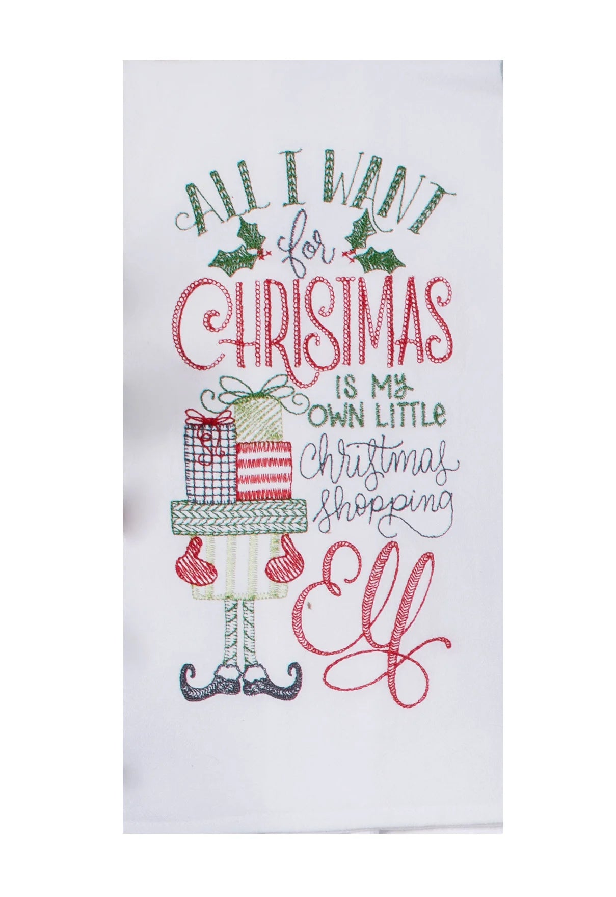 Christmas Elf Shopper Towel - Buttercup Lynne Boutique