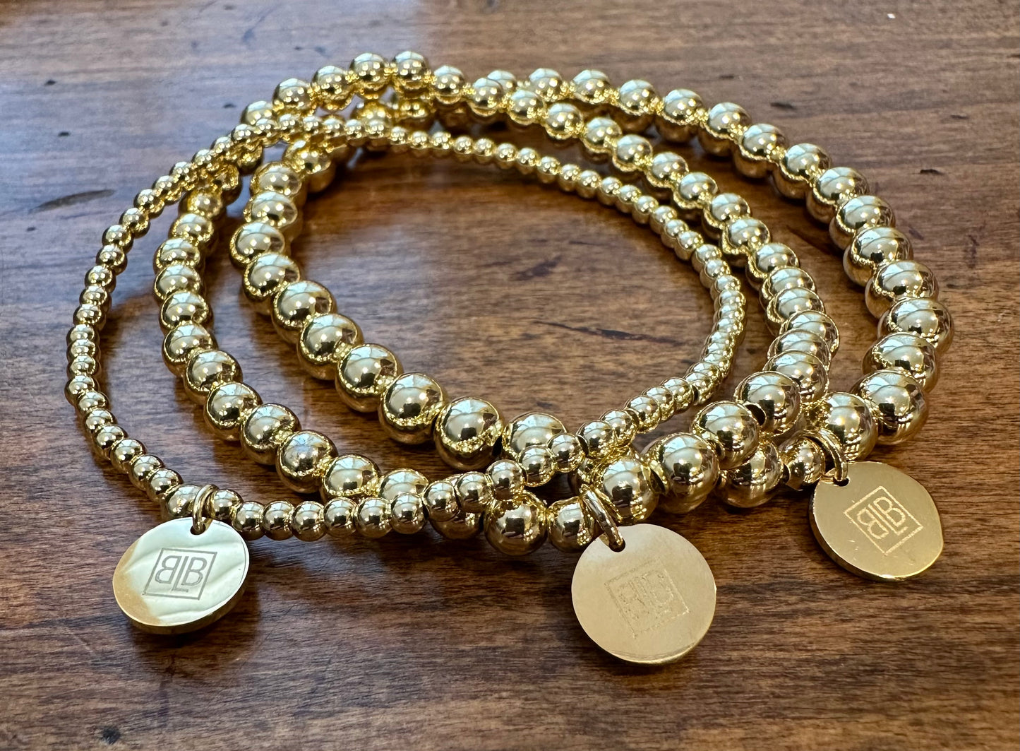 Ballroom Beaded Stretch Bracelets - Gold - Buttercup Lynne Boutique