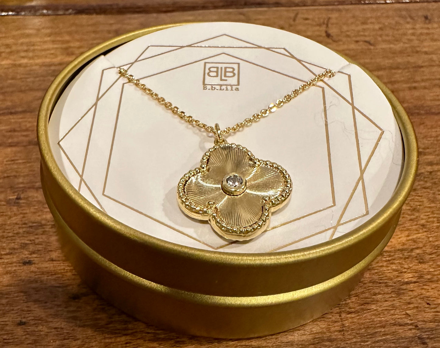 Gold Clover Necklace - Buttercup Lynne Boutique
