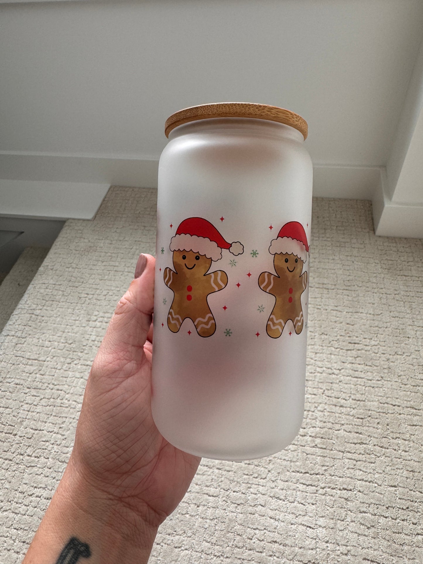 Gingerbread Cookies Glass Can - Buttercup Lynne Boutique