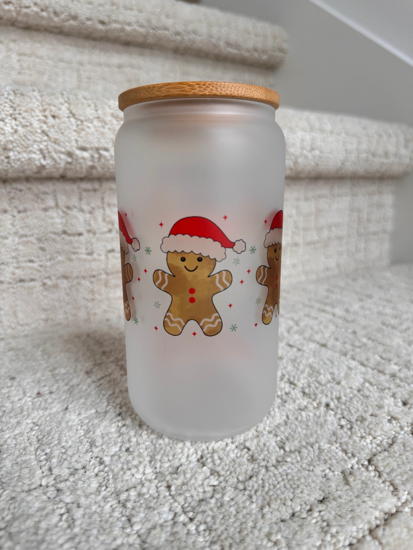 Gingerbread Cookies Glass Can - Buttercup Lynne Boutique