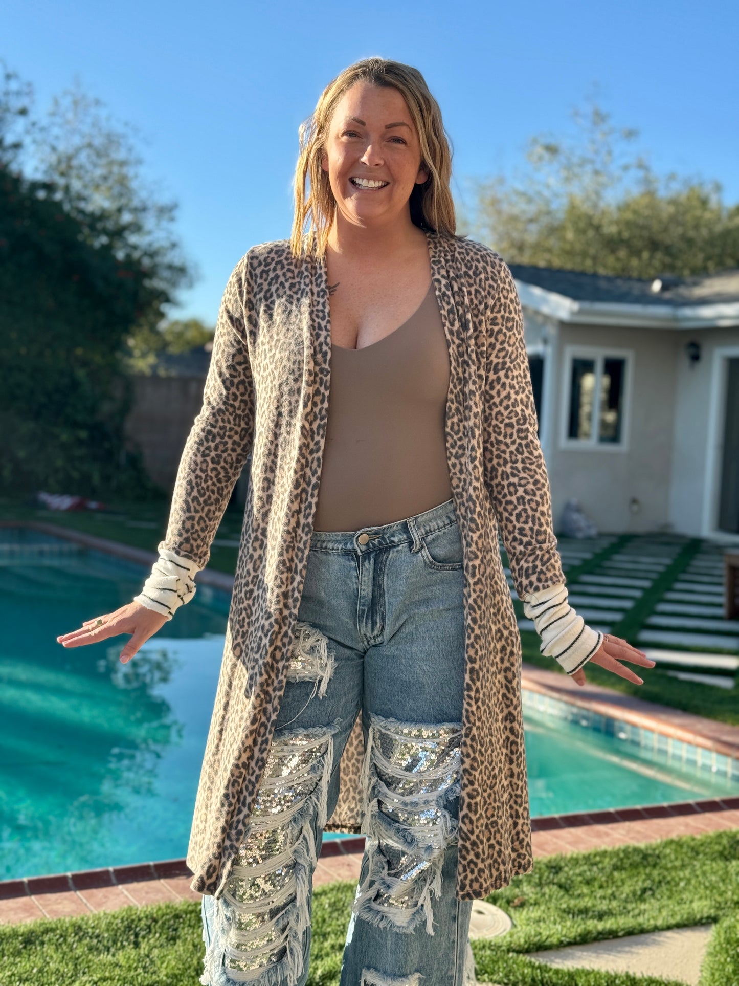 Wild Side Maxi Cardigan - Buttercup Lynne Boutique