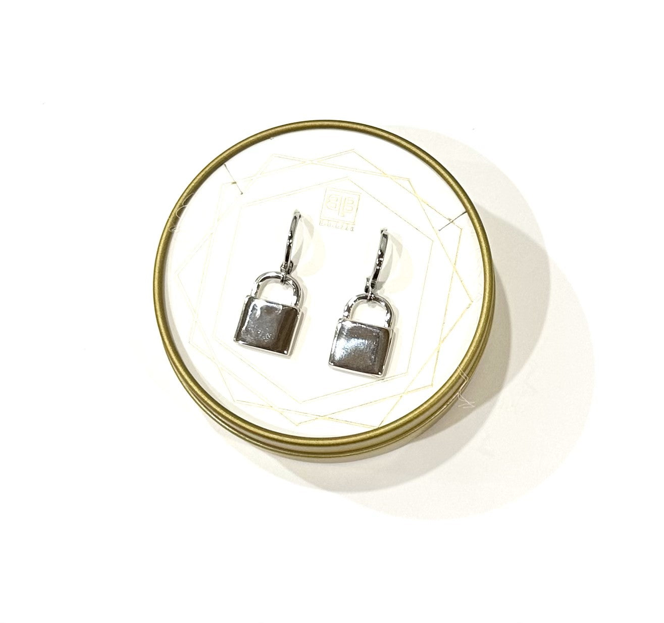 Lock It - Huggie Earrings Silver - Buttercup Lynne Boutique