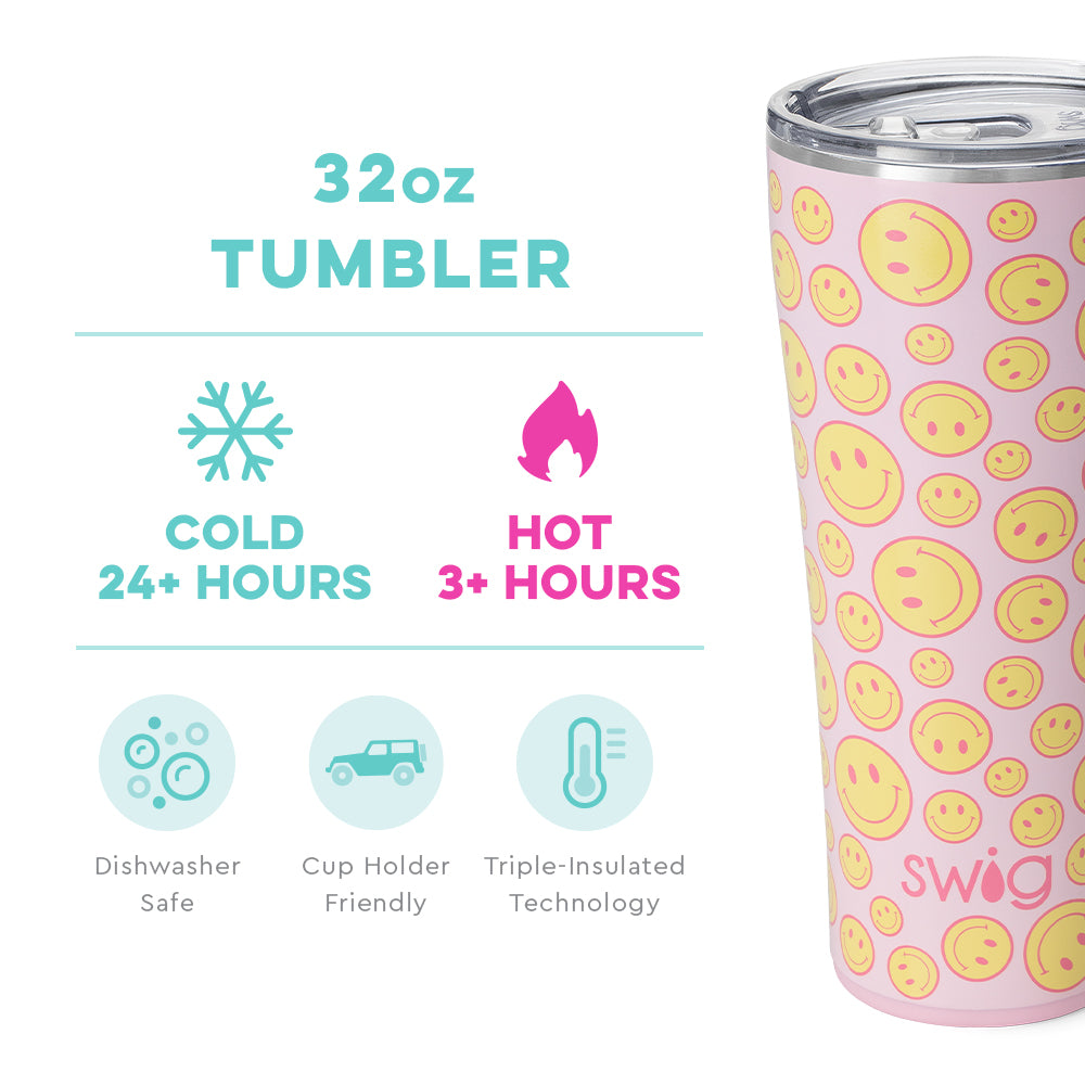 Oh Happy Day Tumbler (32oz) - SWIG - Buttercup Lynne Boutique