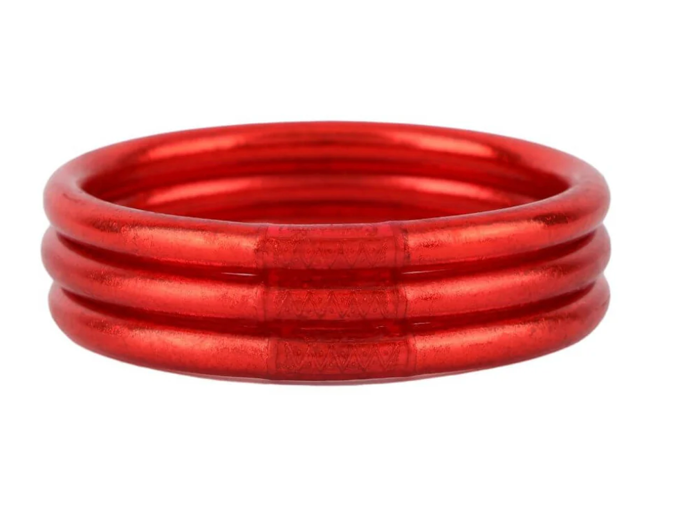 BuDhaGirl Serenity Prayer - All Weather Bangles by BuDhaGirl - Crimson - Buttercup Lynne Boutique
