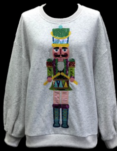 Jolly Holiday Nutcracker Sweatshirt - Buttercup Lynne Boutique