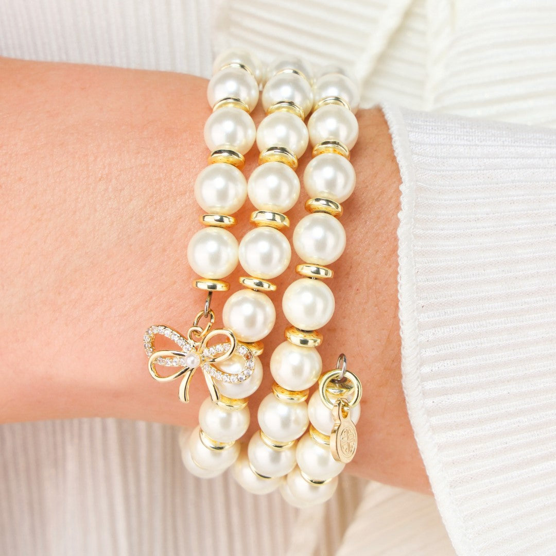 BuDhaGirl White Pearl Wrap Bracelet - Buttercup Lynne Boutique
