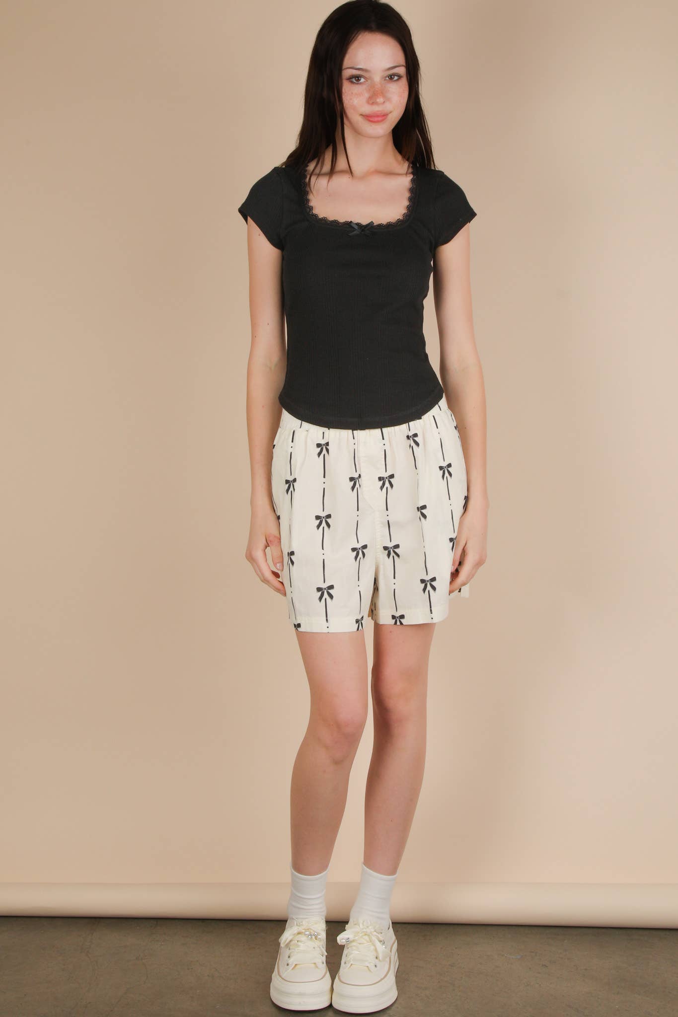 NP70904 Leopard & Bow Printed Boxer Shorts - Buttercup Lynne Boutique