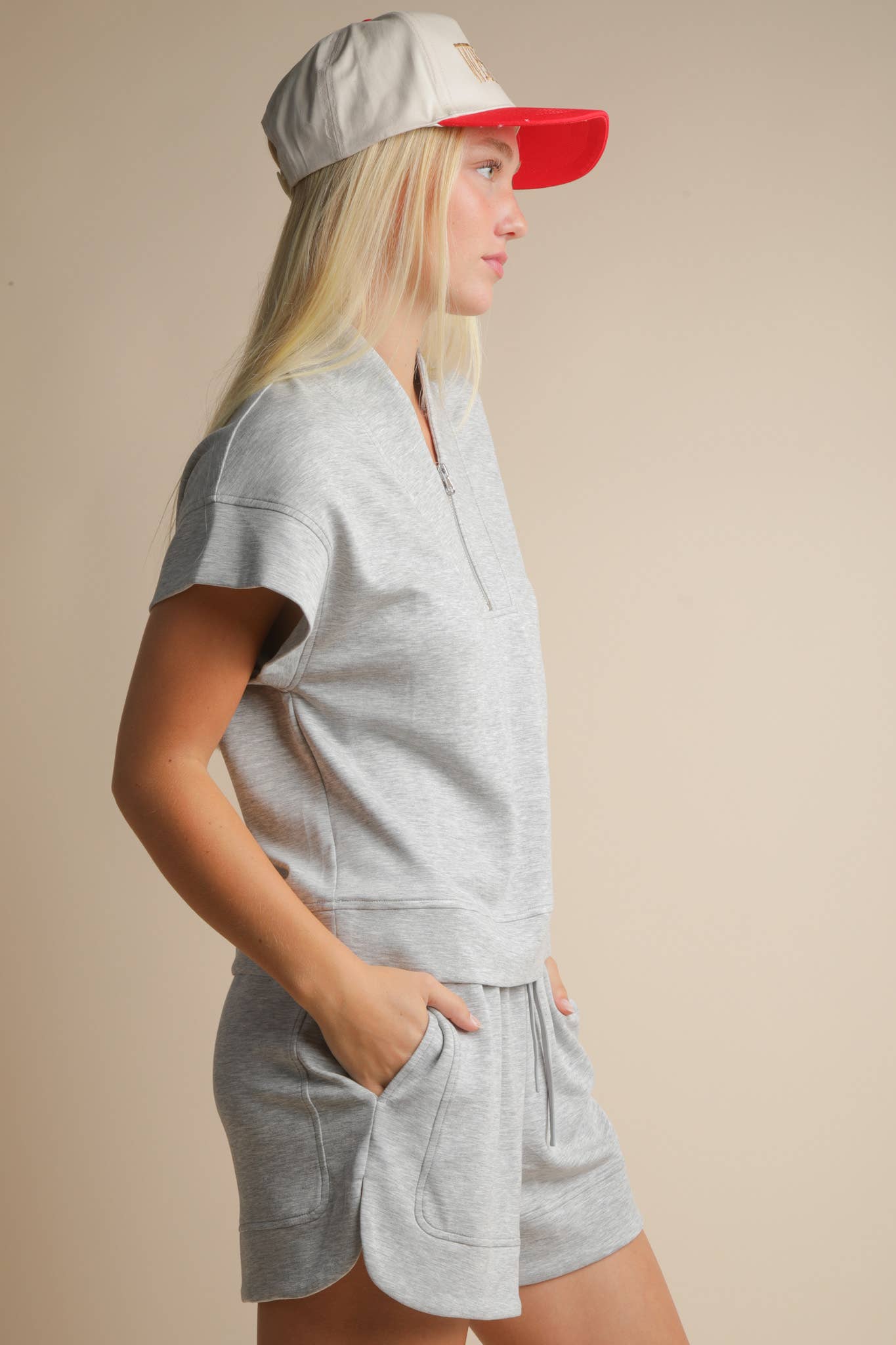 NT12155SET-Comfy Solid Knit Top & Shorts Set - Buttercup Lynne Boutique