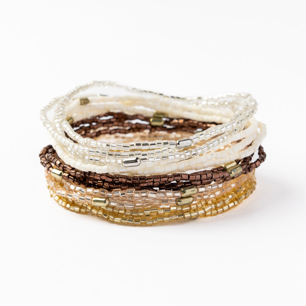 Chelsea Luxe Beaded Bracelet Set – Mixed Metallic - Buttercup Lynne Boutique