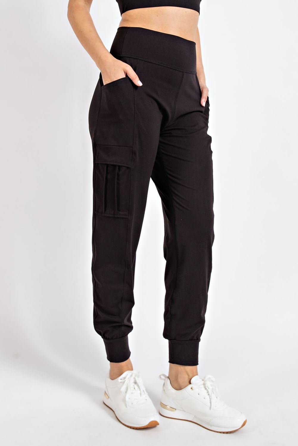 Keep It Moving Butter Fabric Joggers - Buttercup Lynne Boutique