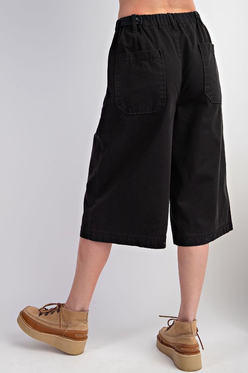 Easel Washed Twill Midi Pants