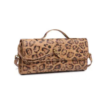 Leopard East West Clutch Crossbody - Buttercup Lynne Boutique